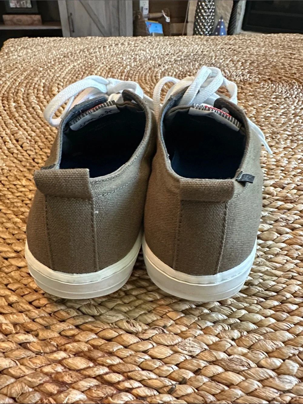 Camper Olive Canvas Low-Top Sneakers with White Laces- men’s size 13